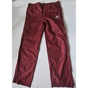 Vintage 1980s Nike Drawstring Sweatpants Track Pants Men's Medium 36x30 Red 80's